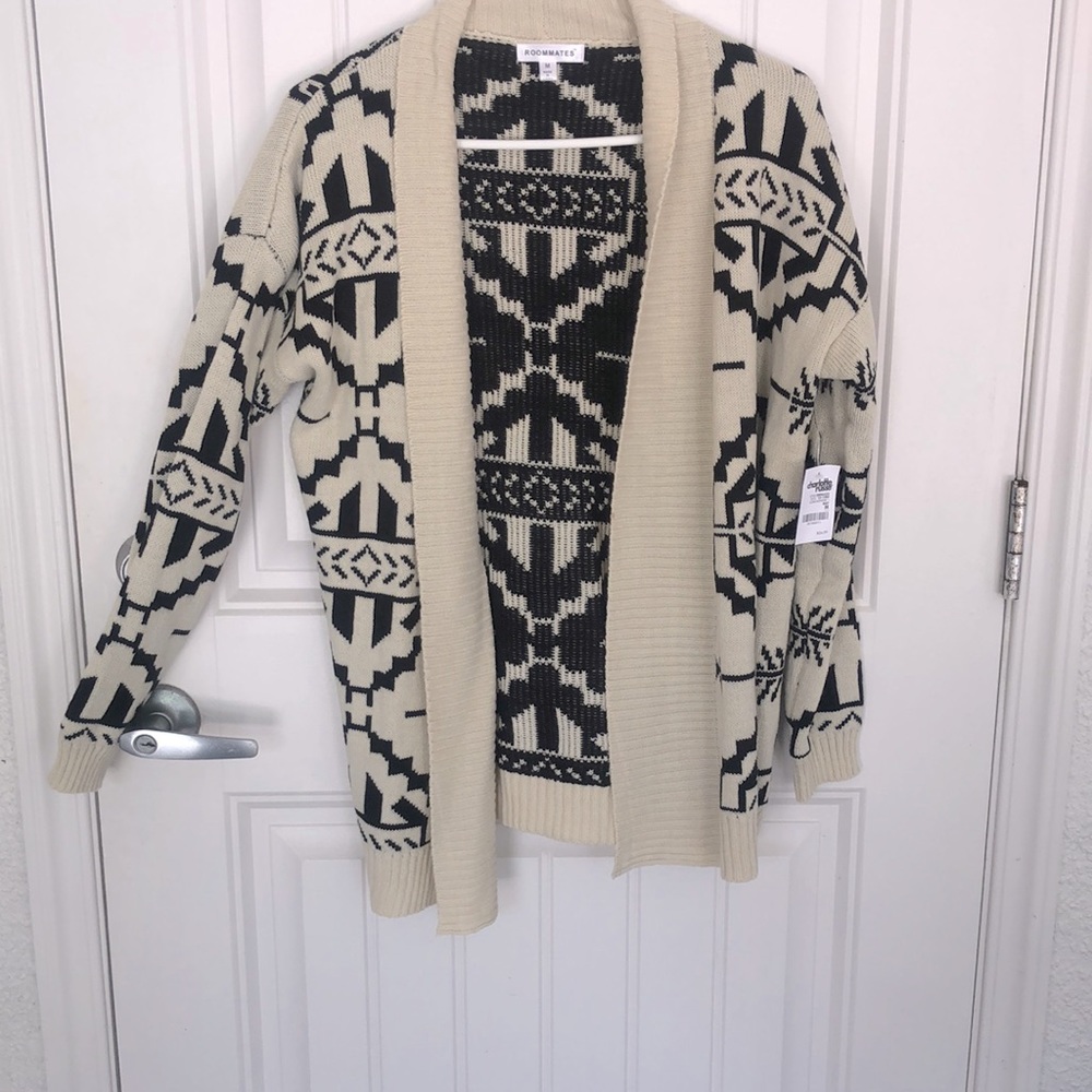Thick cardigan with print